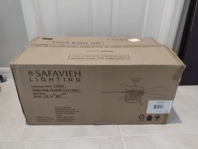 SAFAVIEH Lighting 52 Inch Dresher CLF1006A Ceiling Light Fan Chrome  - Image 1 of 4