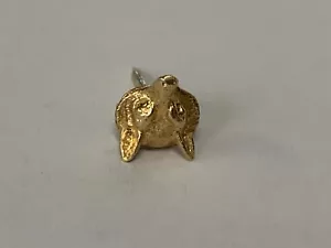 9k YELLOW GOLD WOLF PIN ESTATE - Picture 1 of 7