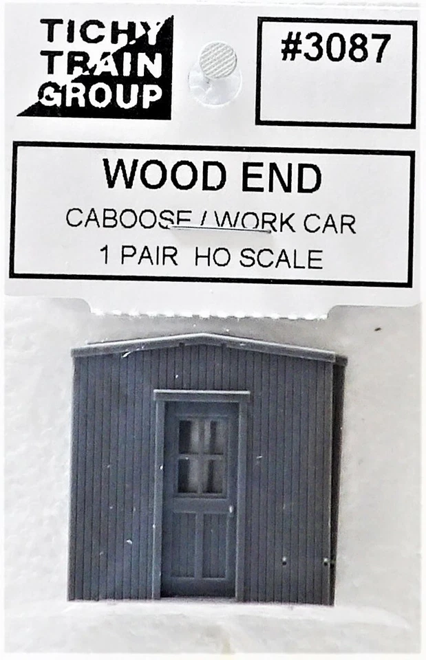 HO Scale Tichy Train Group 3087 Wood Caboose-Work Car Ends (1) pr - Image 1 of 1