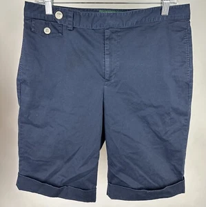 LRL Ralph Lauren Bermudas Pantalones Cortos 10 Desteñidos Azul Marino Náutico Playa Minimalista Mamá - Imagen 1 de 10
