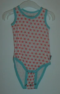 Weiß/roter Body Ärmellos mit Sternen und türkiser Einfassung JAKO-O Gr. 68/74 - Bild 1 von 1