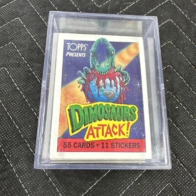 TOPPS 1988 DINOSAURS ATTACK COMPLETE TRADING CARD  SET OF 55  +11 Stickers/case - Image 1 of 4