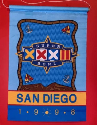 SUPER BOWL XXXII (32) GREEN BAY PACKERS DENVER BRONCOS Estandarte de Pared NFL Fútbol Foto 1 de 3