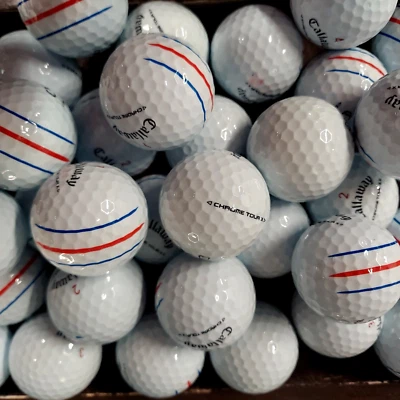 50 pelotas de golf Callaway Chrome Tour X triple pista usadas como nuevas AAAAA (grado 5A) Foto 1 de 3