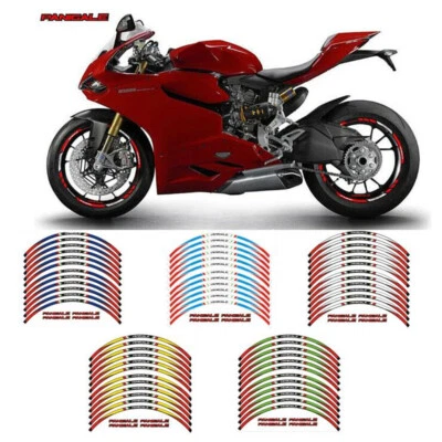 Wheel Rim Stripes Tape Sticker For DUCATI 899 959 1199 1299 Panigale V2 V4 S/R - Image 1 of 4