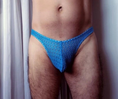 Men's Sheer Lace Thong Underwear Male Bikini G-string Stretchy Tangas Pouch Soft - Image 1 of 4