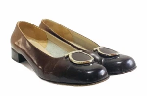 Salvatore Ferragamo Womens 1/2 inch Heel Pumps Leather MSRP $575 Size 7.5 - Picture 1 of 5