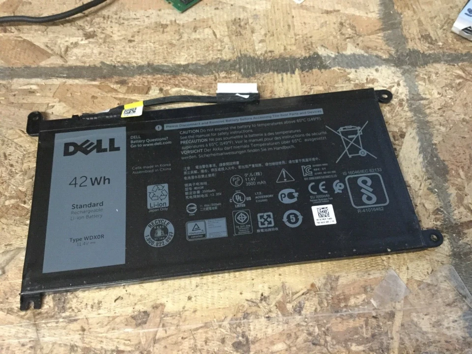 3-Cell 42Wh WDXOR WDX0R Battery for Dell Latitude 3180 3190 3300 3379 3380 3189 - Image 1 of 1