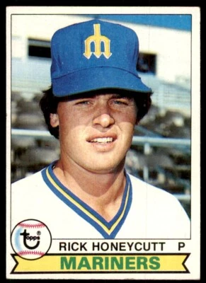 1979 Topps Baseball Card Rick Honeycutt Rookie F Seattle Mariners #612 - Image 1 of 2