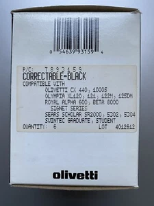 OLIVETTI OLYMPIA ALPHA SEARS SWINTEC 5x Correctable Black TYPEWRITER RIBBON  - Picture 1 of 5
