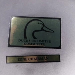 Ducks Unlimited Committee Zone Chairman Gold Black Duckhead Logo Decal Sticker - Picture 1 of 2