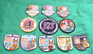 Home Depot Employee Patches Lot Of 11 Gold Silver Bronze Homer - Picture 1 of 5