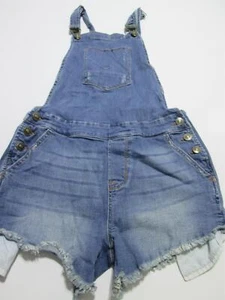 Hudson Girls Size XL Denim Romper Blue Racerback Pockets Buttons Side Casual - Picture 1 of 8