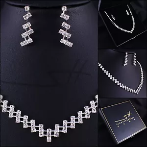 Edles Schmuckset Collier Ohrstecker, Silber im Etui, Geschenk zu Muttertag - Bild 1 von 6