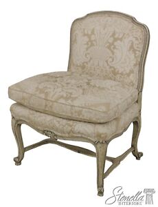 59987EC: French Style Paint Decorated Finish Boudoir Chair