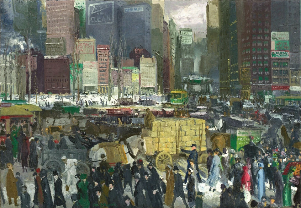 George Bellows - New York Cityscape (1911) Signed - 17" x 22" Fine Art Print Foto 1 de 1