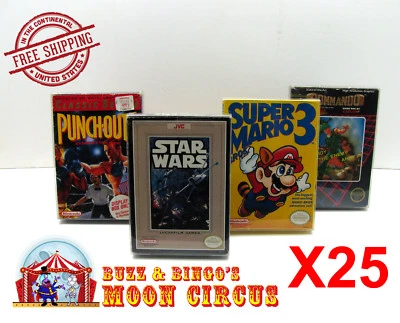 25x JUEGO NINTENDO NES CIB - CAJA PROTECTORA DE PLÁSTICO TRANSPARENTE FUNDA PROTECTORA  Foto 1 de 4