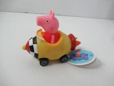 Peppa Pig rocket taxi racer car vehicle NWT yellow red black white checkd - Image 1 of 4