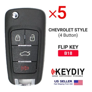 5x KEYDIY KD Universal Flip Remote Key For Chevrolet Style B-Series 4B B18 - Picture 1 of 5