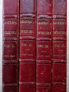 REDEN HENRY GRATTAN, IM IRISCHEN, 1822, 4 BÄNDE. BKPLATE: UNIVERSITY VERMONT - Bild 1 von 20