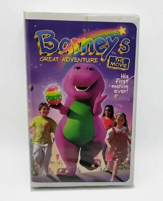 BARNEY'S GREAT ADVENTURE THE MOVIE VHS Tape 1998 Purple Dinosaur - Image 1 of 3
