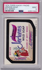 1974 Topps Wacky Packs JERKENS SOAP PSA 9 MINT Series 6 Packages CENTERED 