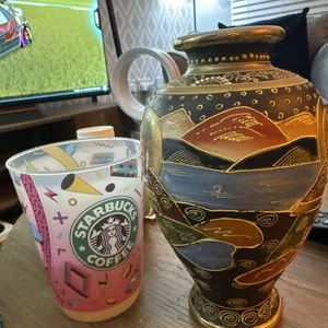 Japanese Satsuma Moriage Vase - Picture 1 of 7