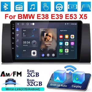 9" Para BMW E38 E39 E53 E90 X5 GPS Navegación CarPlay Coche Estéreo Radio Android 13 32GB - Imagen 1 de 15