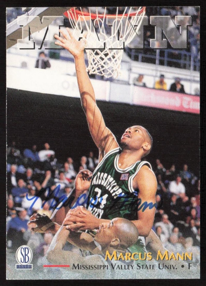 1996 Score Board Rookies Auto Marcus Mann #36 Mississippi Valley St. - Image 1 of 2