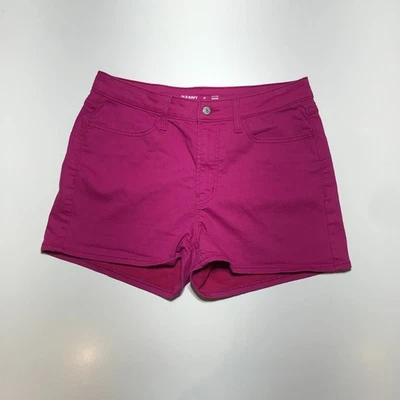 Pantalones cortos Old Navy para mujer 12 tiro alto WOW rosa intenso inspirado en Barbie tiro medio cortos Foto 1 de 4