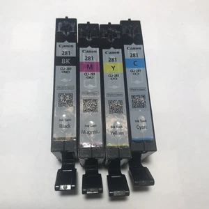 Original Canon 281 YCMBK teilweise gebrauchte Tintenpatronen - Bild 1 von 3