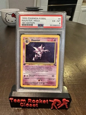 1999 POKEMON FOSSIL 1ST ED #6 HAUNTER - HOLO PSA 6 - Image 1 of 2