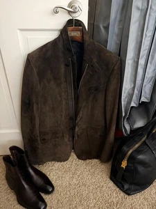 A Menswear Grail $10-$14K TOM FORD Rare Coveted Brown Suede Leather Jacket, 52IT - Picture 1 of 24