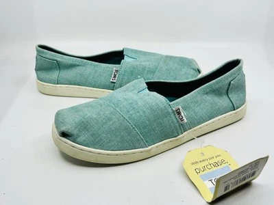 TOMS Unisex Child Seasonal Classic Turquoise Youth Size 5.5 - Image 1 of 4