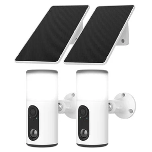Solar Security Cameras Wireless Outdoor with Light,2K Porch Floodlight Camera... - Bild 1 von 9