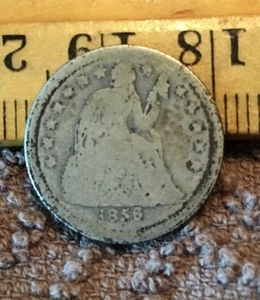 1856 O SEDUTO LIBERTY DIME - Foto 1 di 2