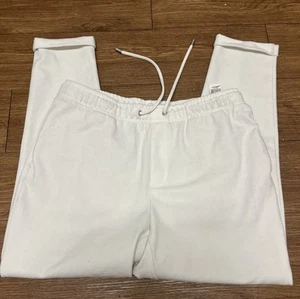 Zara Herren Jogginghose Weiß Pull On Kordelzug Strick Large (32x26) - Bild 1 von 6