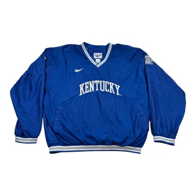 Chaqueta Kentucky Wildcats Para Hombre XL Azul NCAA Baloncesto Reebok Pullover Cuello en V Foto 1 de 4