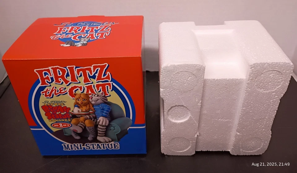 Miniestatua 2003 Bowen Designs Fritz The Cat LE#463/2000 nunca abierta  Foto 1 de 4