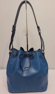 Louis Vuitton Petit Noe Bolso Cubo Cartera de Hombro Cuero Epi Azul y Bolso para el Polvo - Imagen 1 de 19