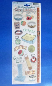 20 Cool CAT RELATED STICKERS Kids Paper Crafts Scrapbooking School Book Covers - Picture 1 of 5