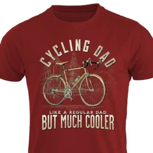 Radfahren Dad Like A Regular Dad But Much Cooler Vintage T-Shirt Rennradfahrer - Bild 1 von 13