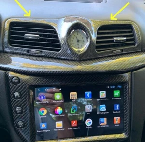 PARA MASERATI GRANTURISMO RELOJ FIBRA CARBONO BISEL AC CON SOLAPAS DE REPUESTO - Imagen 1 de 11