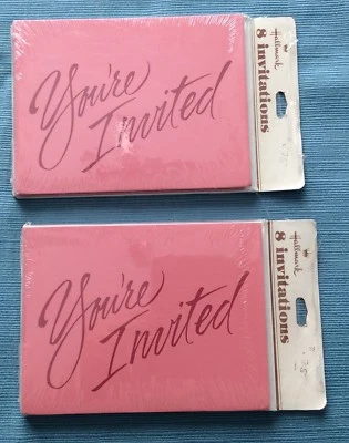 Two Sealed Packs Of Vintage HALLMARK Party Invitations-Lot Of 16-USA - Image 1 of 4