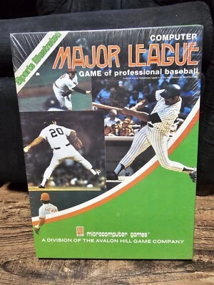 SEALED Major League Pro Baseball Avalon Hill Micro  Computer Games  TRS-80 New  - Image 1 of 3