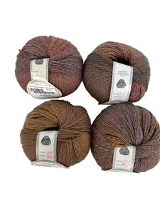 JoJoland Yarn Melody Super Red Green 100% Superwash Wool AT664  Lot of 4 - Picture 1 of 5