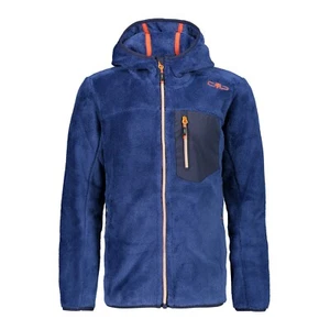 Cmp Fleece Jacket Boy Jacket Fix Hood Blue Breathable Warming - Picture 1 of 1