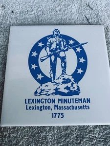 Printed Tile. Lexington, Mass. Minuteman - Picture 1 of 1
