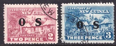 New Guinea fine used 1925 official overprints - Image 1 of 2