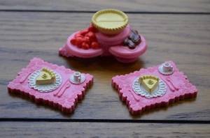 Fisher-Price Loving Family Dollhouse Cake Pie Tiered Tray Dessert Placemat Lot  - Picture 1 of 1